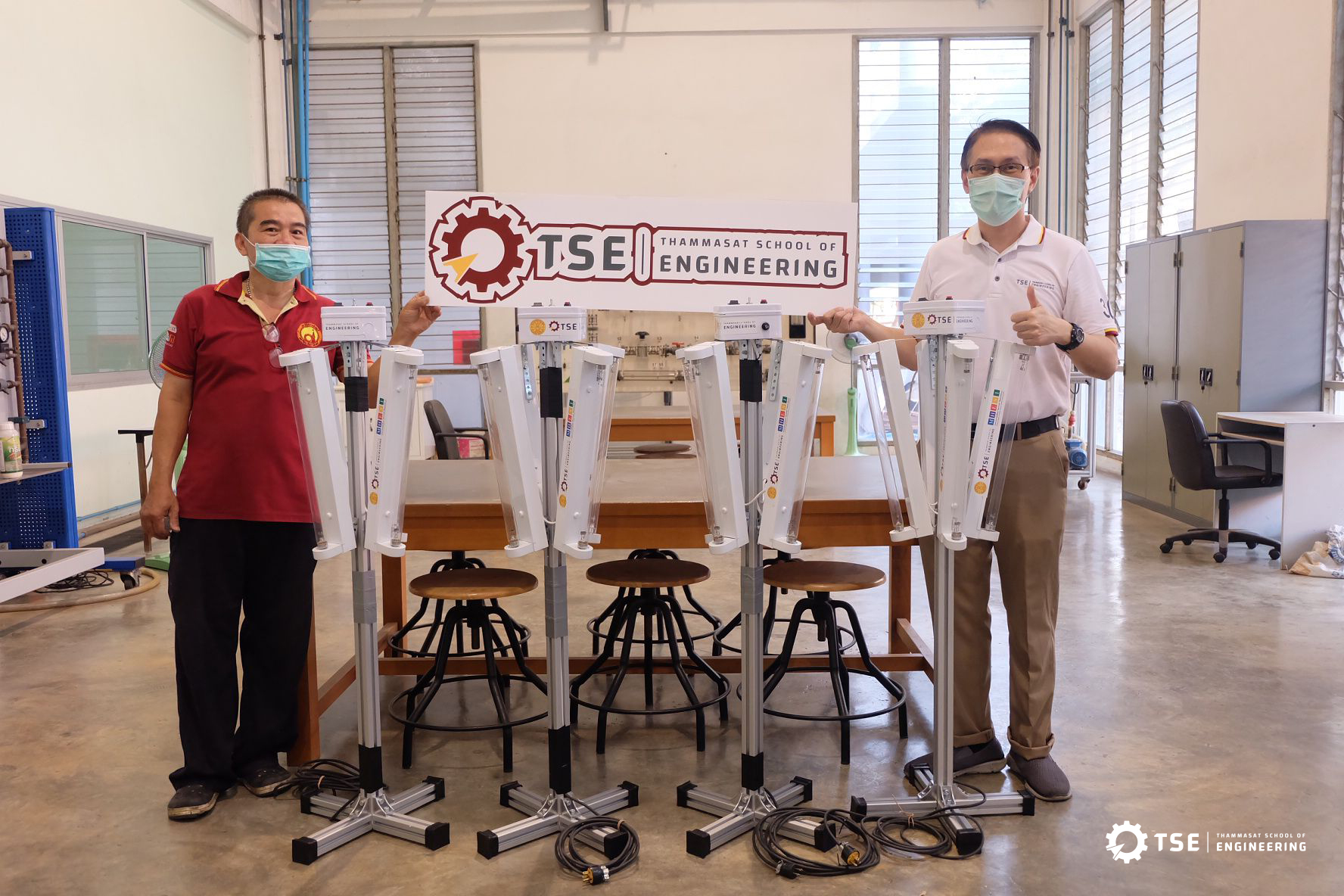 Thammasat University invents UVC sterilizer pole to kill coronavirus