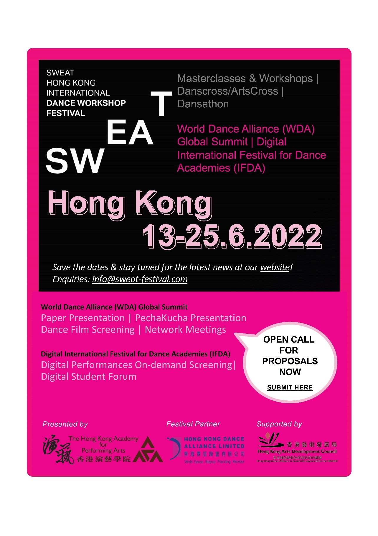 SWEAT Hong Kong International Dance Workshop Festival