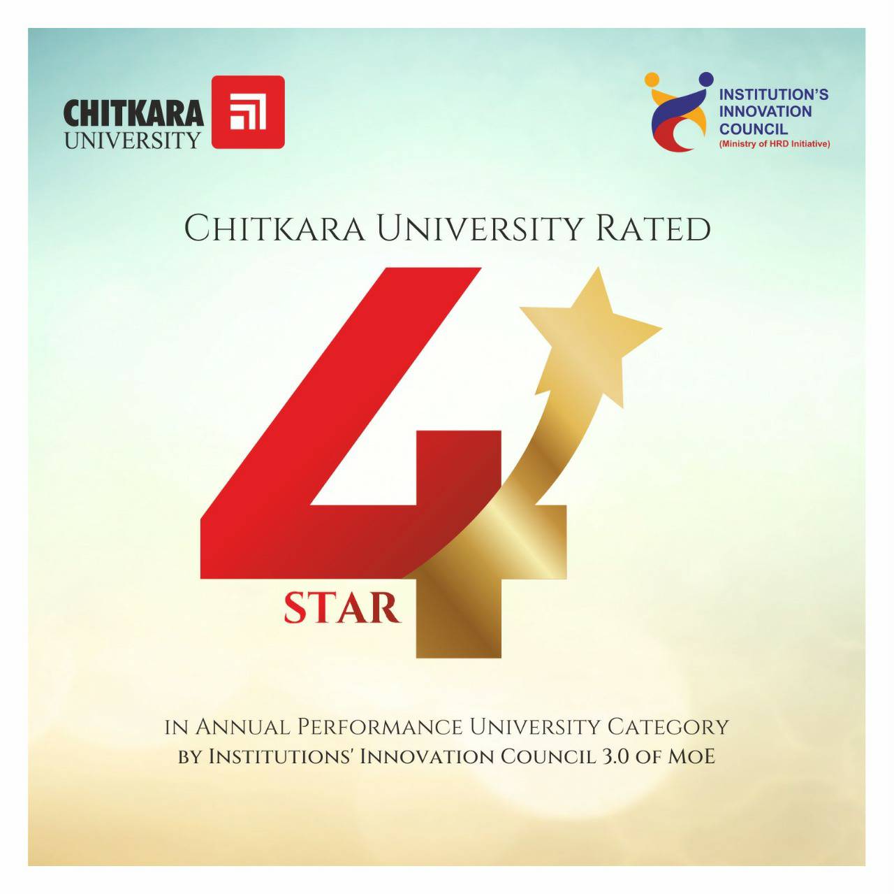 Chitkara University achieves 4-star rating