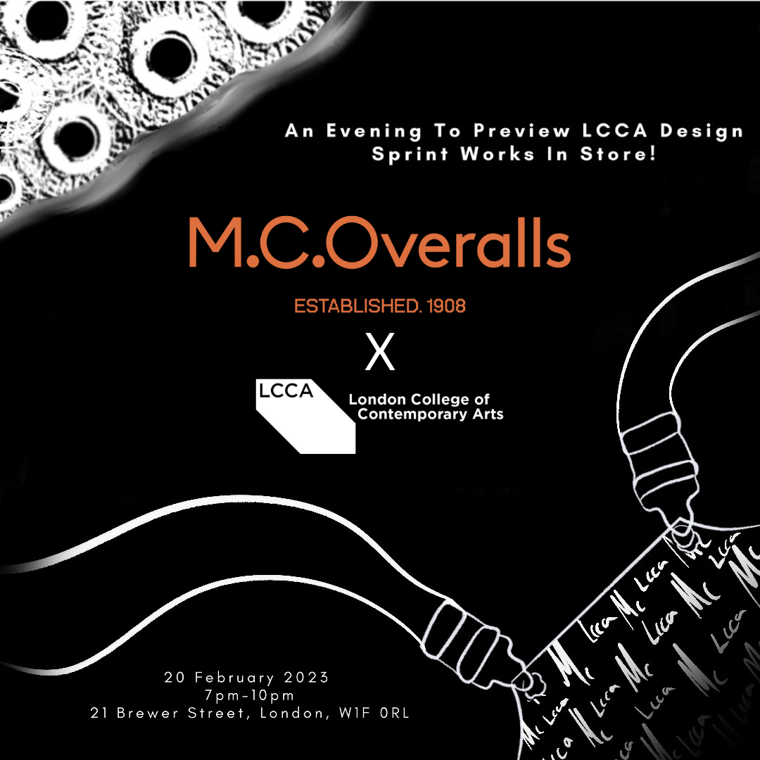 LFW: M.C.Overalls launch grass roots collaboration with London College of Contemporary Arts
