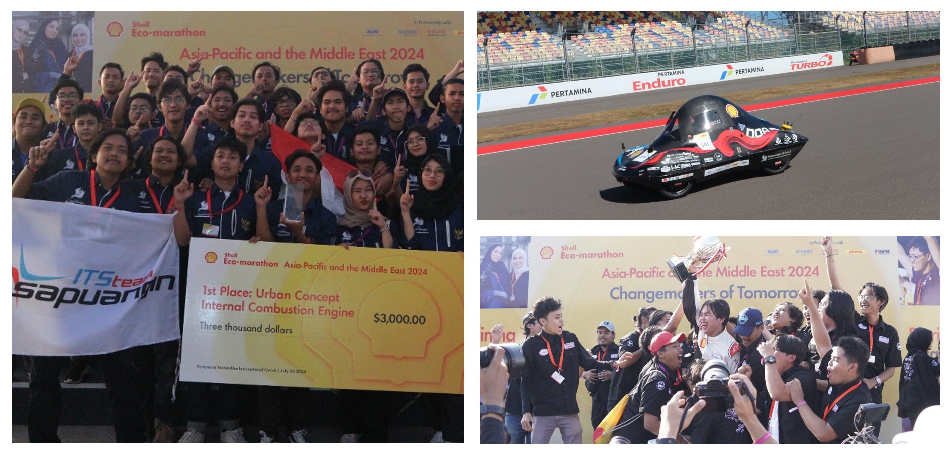 ITS’ Sapuangin sweeps first place in regional championship, three awards at Shell eco-marathon Asia-Pacific and Middle East 2024